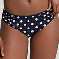 Panache Swimwear Anya Riva Spot Gather Pant Bikini - Navy/Vanilla