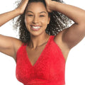 Parfait Adriana Wire-free Full Bust Lace Bralette - Racing Red