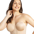 Parfait Elissa Seamless Underwire Padded Longline Strapless Bra - European Nude