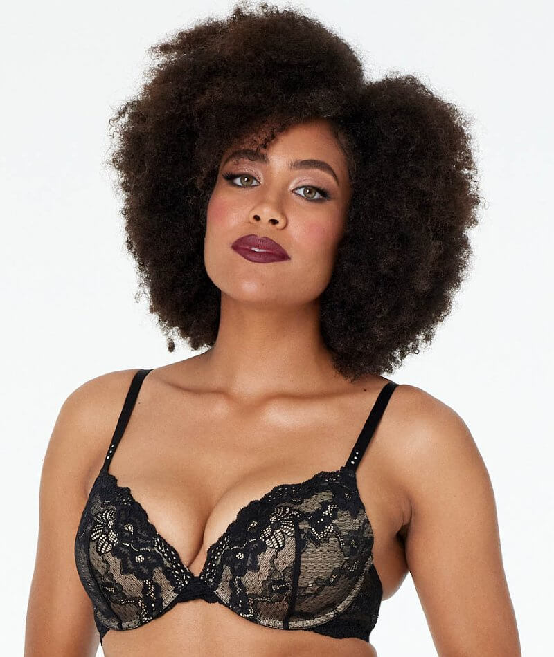 Pleasure State My Fit Smooth Plunge Bra - Frappe - Curvy Bras