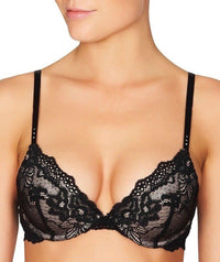 Pleasure State My Fit Lace Push Up Plunge Bra - Black Bras 