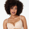 Pleasure State My Fit Lace Push Up Plunge Bra - Frappe