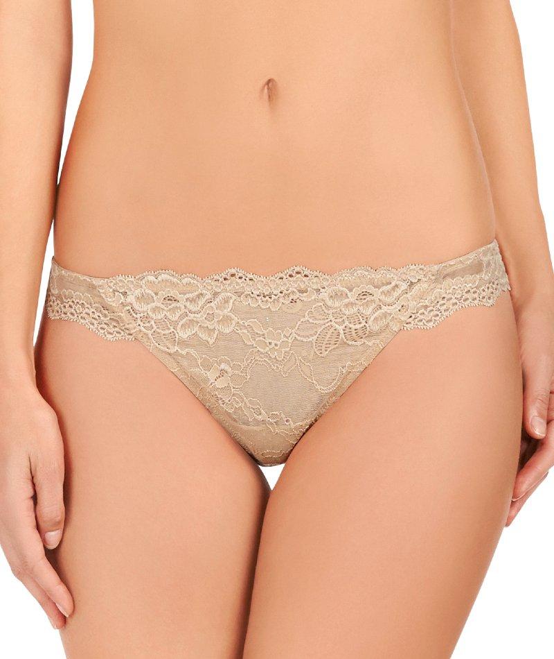 Pleasure State My Fit Lace Thong Brief - Frappe - Curvy