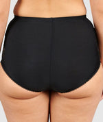 Sans Complexe Ariane Lace & Microfiber High Waist Brief - Black Knickers 