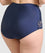 Sans Complexe Ariane Lace & Microfiber High Waist Brief - Marine Blue Knickers 