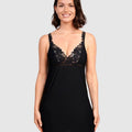 Sans Complexe Arum Lace Trim Chemise Wire-free Nightdress - Black