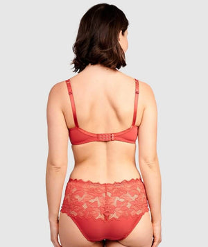 NZSALE  Sans Complexe Océane Sustainable Wired Full Cup Lace Bra - Rumba  Red