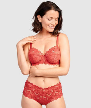 NZSALE  Sans Complexe Océane Sustainable Wired Full Cup Lace Bra - Rumba  Red