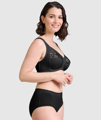 Sans Complexe Clara Front Closure Wire-free Lace Bra - Black Bras 