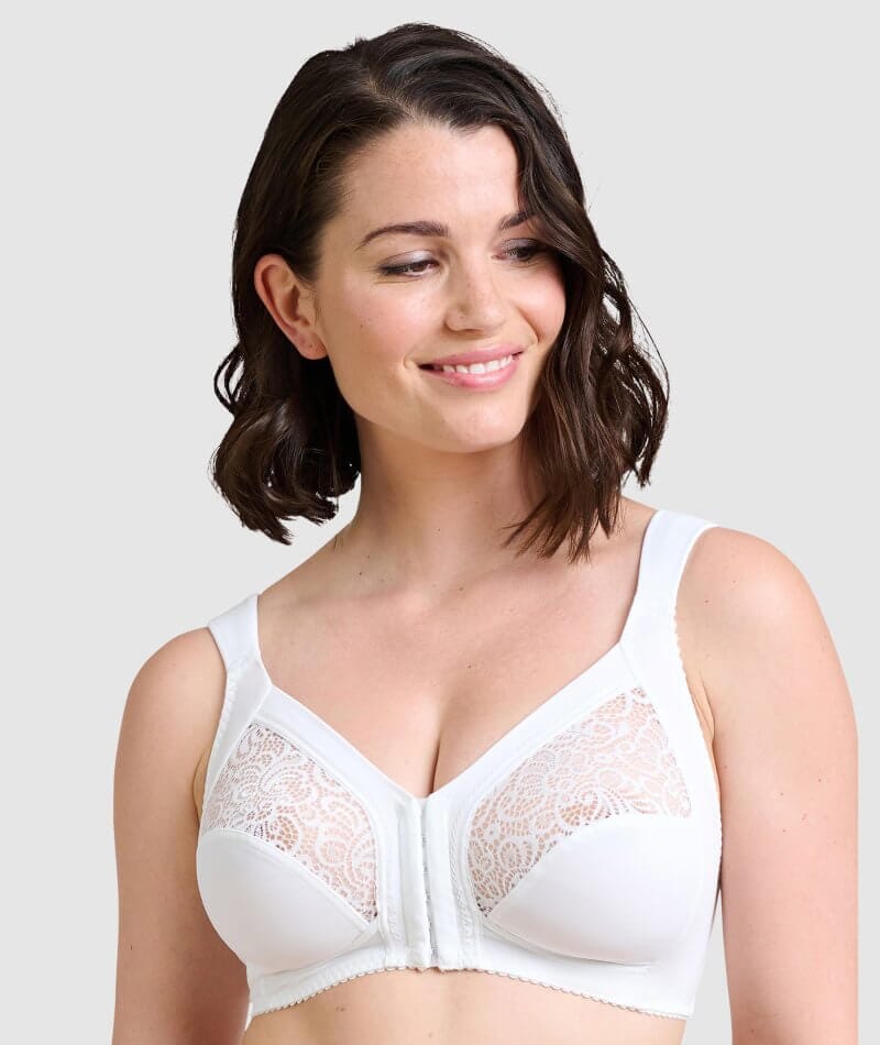 Bras For Women Lace Front on Shaping Cup Adjustable Shoulder Strap Large  Size Underwire Bra 