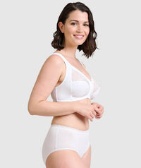 Sans Complexe Clara Front Closure Wire-free Lace Bra - White Bras 