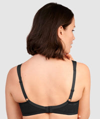 Sans Complexe Perfect Shape Wide Strap Underwired Minimiser Bra - Black Bras 