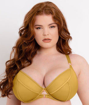 Scantilly Exposed Plunge Bra - Ochre Yellow Bras 