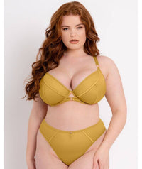 Scantilly Exposed High Waist Thong - Ochre Yellow Knickers 