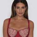 Scantilly Fallen Angel Balcony Bra - Garnet Red