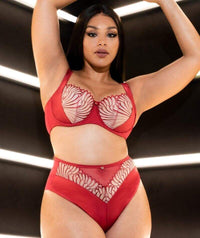 Scantilly Fallen Angel High Waist Brief - Garnet Red Knickers 