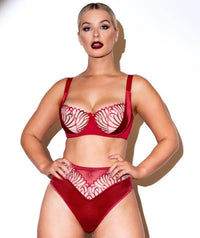 Scantilly Fallen Angel High Waist Brief - Garnet Red Knickers 