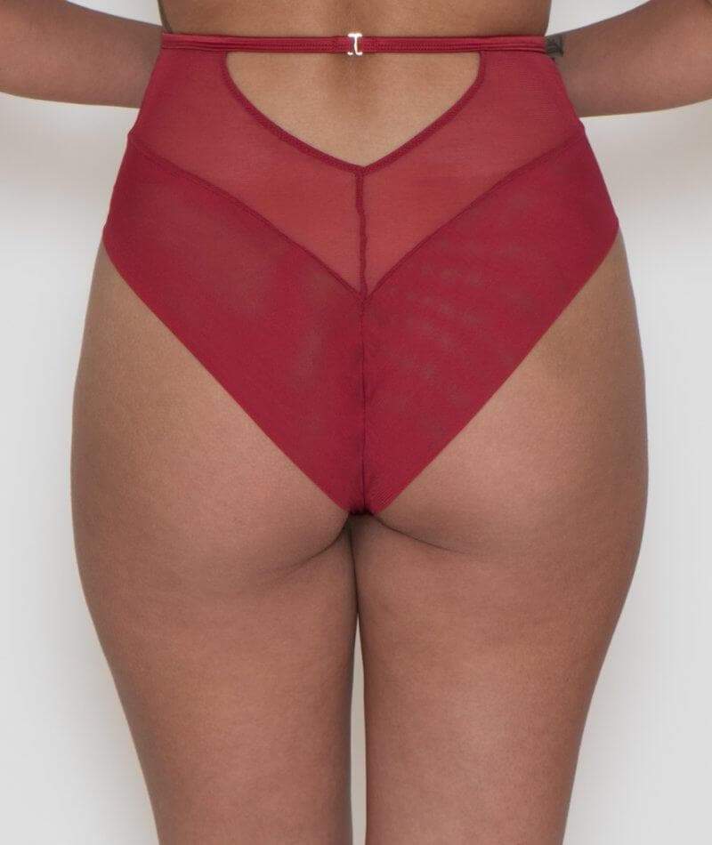 Scantilly Fallen Angel High Waist Brief - Garnet Red Knickers 