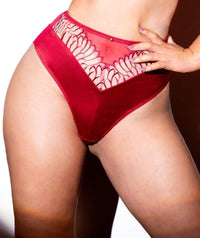 Scantilly Fallen Angel High Waist Brief - Garnet Red Knickers 