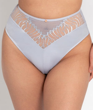 Scantilly Fallen Angel High Waist Brief - Silvery Blue Knickers 