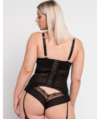 Scantilly Fascinate Plunge Basque - Black Bodysuits & Basques 