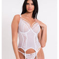 Scantilly Fascinate Plunge Basque - White