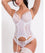 Scantilly Fascinate Plunge Basque - White Bodysuits & Basques 