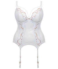 Scantilly Fascinate Plunge Basque - White Bodysuits & Basques 