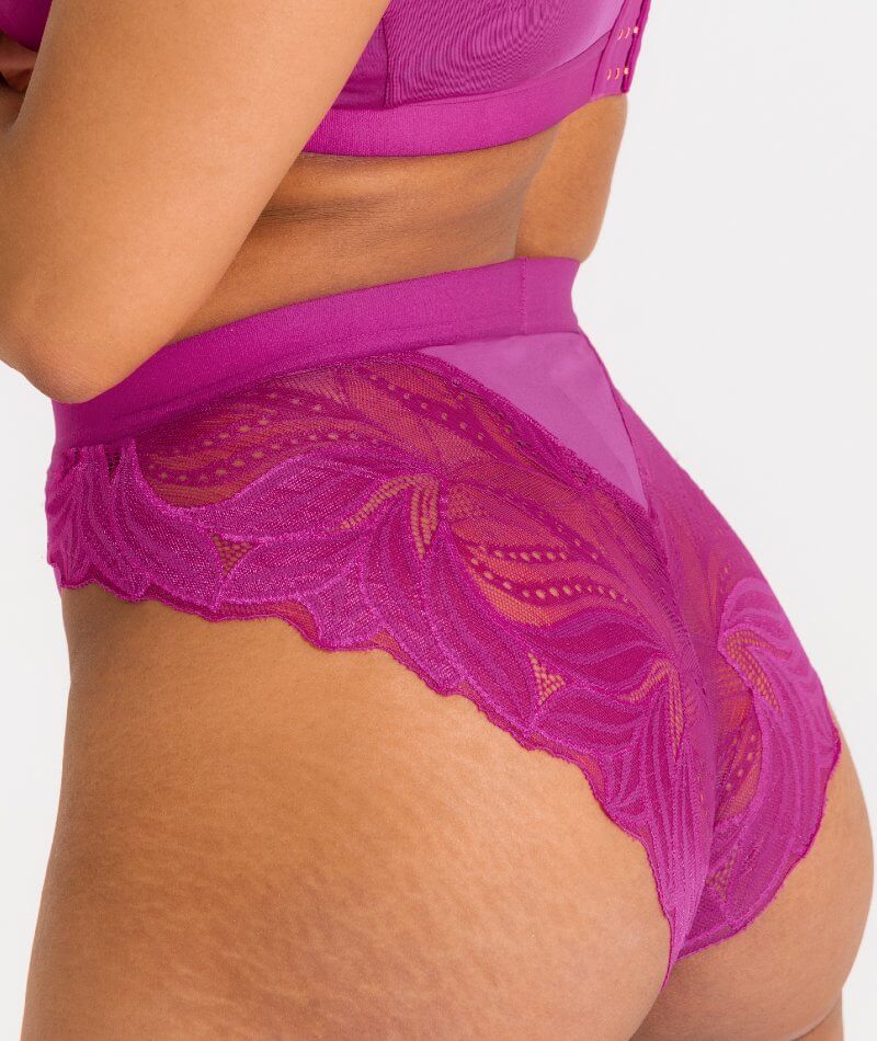 Women's Underwear With High Waist And Tight Abdomen High Waist Panties  Ladies Panty Plus Size Briefs Purple Orchid High Waist Abdomen: 45-75kg