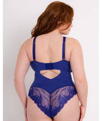 Scantilly Indulgence Stretch Lace Bodysuit - Ultraviolet Blue Bodysuits & Basques 