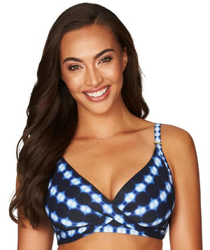 Sea Level Bandhani Twist Front DD-E Cup Bikini Top - Navy Swim 