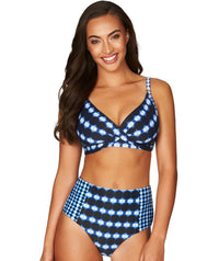 Sea Level Bandhani Twist Front DD-E Cup Bikini Top - Navy Swim 