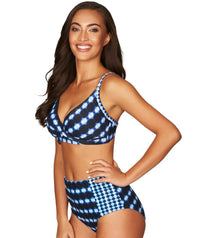 Sea Level Bandhani Twist Front DD-E Cup Bikini Top - Navy Swim 