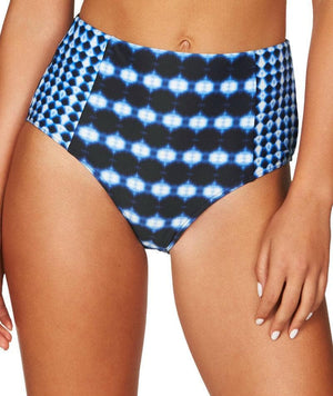 Sea Level Bandhani High Waist Bikini Brief - Navy Swim 