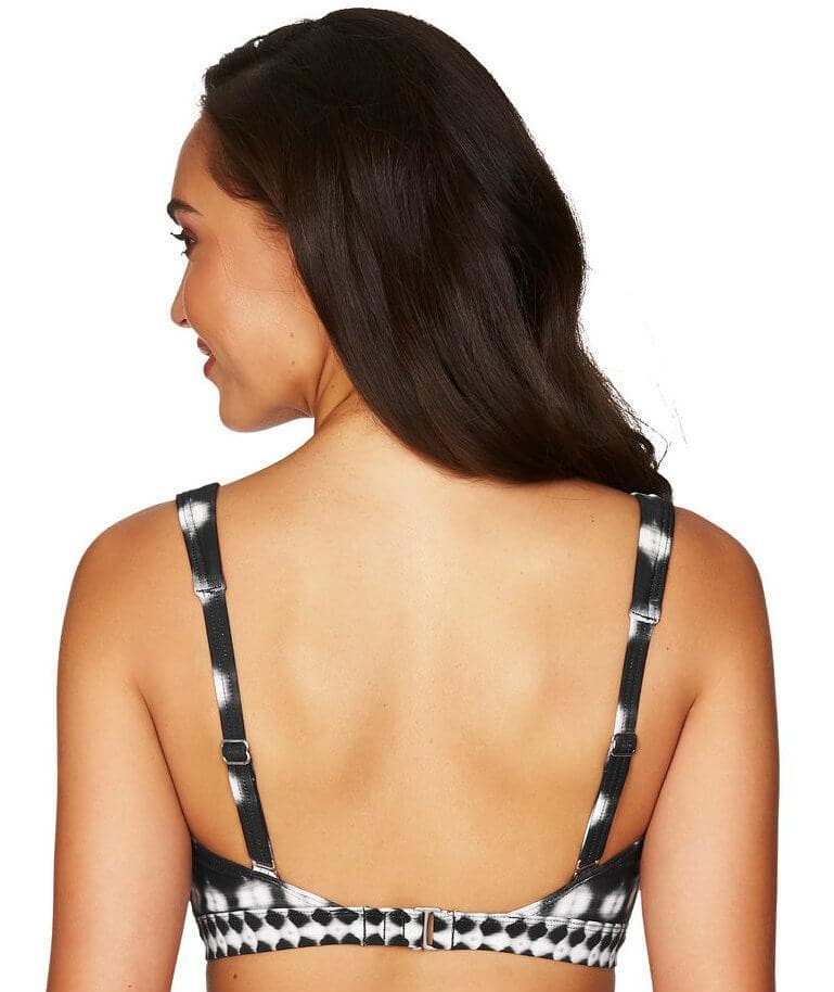 Sea Level Bandhani Square Neck B-D Cup Bikini Top - Black Swim 