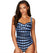 Sea Level Bandhani Twist Front B-DD Cup One Piece Swimsuit - Navy Swim 