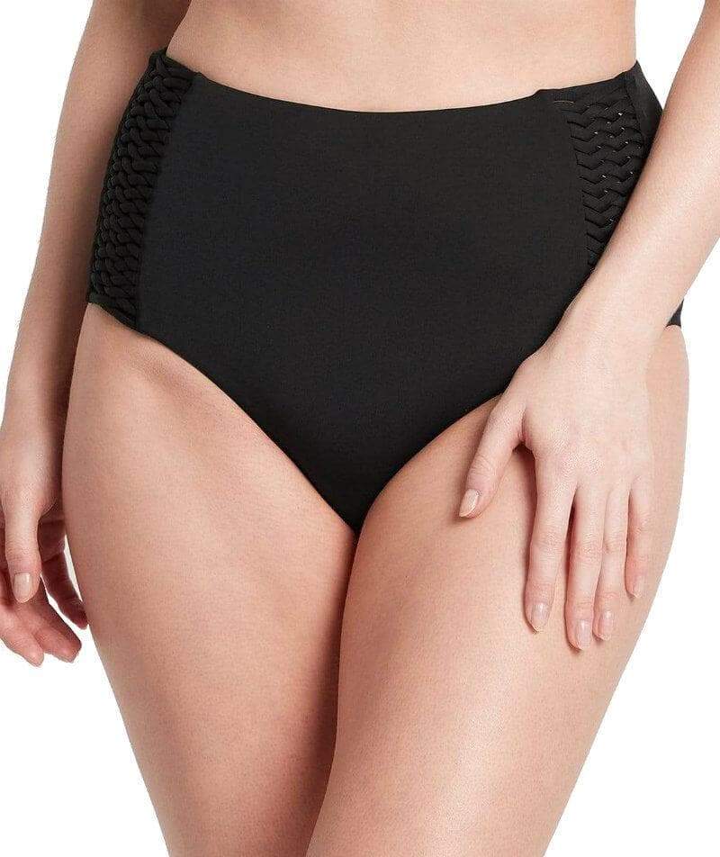 Sea Level Bella High Waist Bikini Brief - Black Swim 