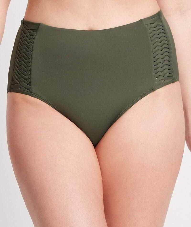 Sea Level Bella High Waist Bikini Brief - Khaki Swim 