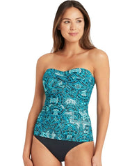 Sea Level Bella Mare Twist Front A-C Cup Bandeau Singlet Top - Seafoam Swim 