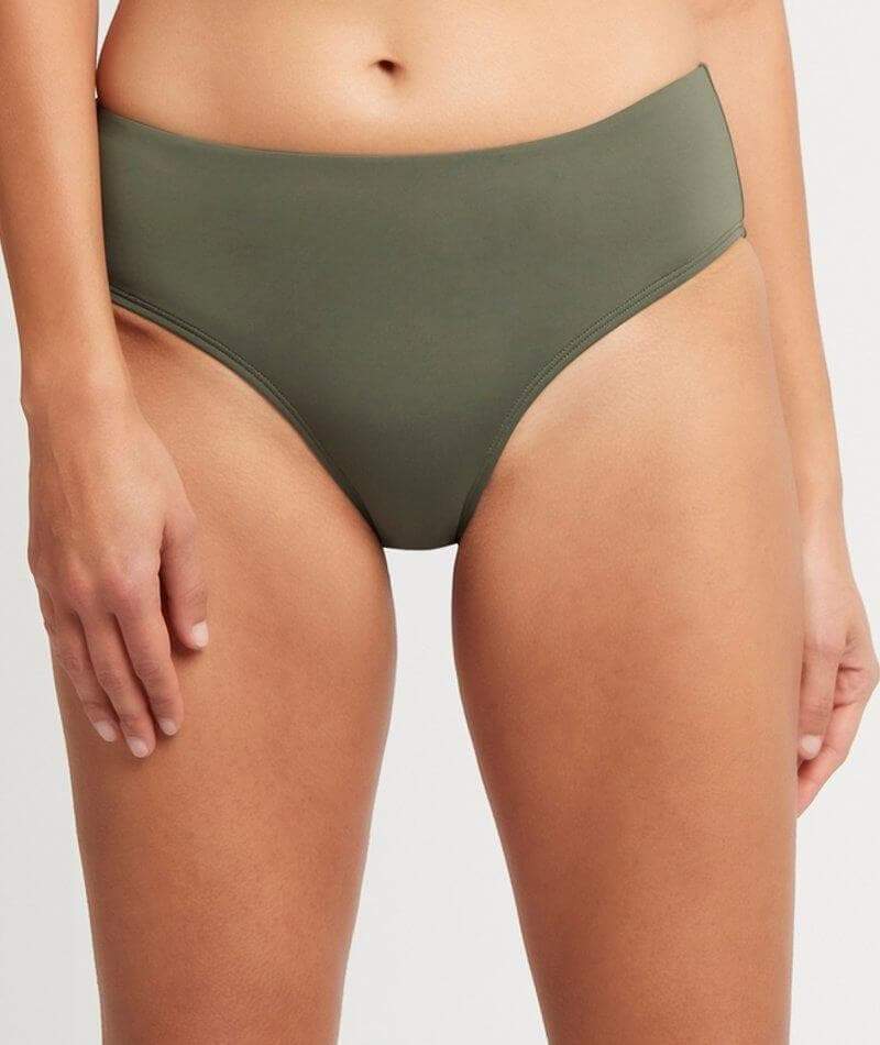 Sea Level Bella Mid Bikini Brief - Khaki Swim 