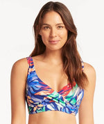 Sea Level Cabana Cross Front A-DD Cup Bikini Top - Royal Swim 