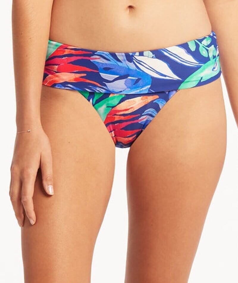 Sea Level Cabana Roll Band Bikini Brief - Royal Swim 