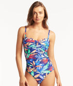 Sea Level Cabana Twist Bandeau One Piece Swimsuit - Royal Swim 