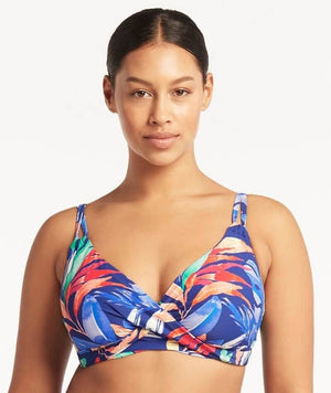 Sea Level Cabana Twist Front DD-E Cup Bikini Top - Royal Swim 