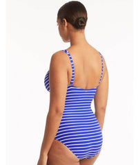 Sea Level Chamarel Cross Front B-DD Cup One Piece Swimsuit - Cobalt Swim 