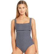 Sea Level Chamarel Square Neck One Piece Swimsuit - Night Sky Swim 