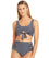 Sea Level Chamarel Tie Front Crop Bikini Top - Night Sky Swim 