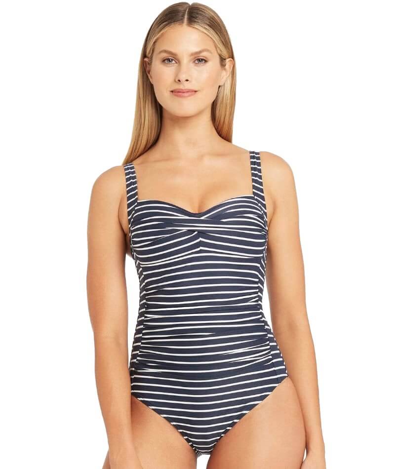 Sea Level Chamarel Twist Front B-DD Cup One Piece Swimsuit - Night Sky Swim 