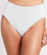 Sea Level Chantilly Retro High Waist Bikini Brief - White Swim 