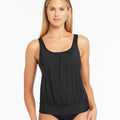 Sea Level Eco Essentials Blouson Tank Singlet Top - Black